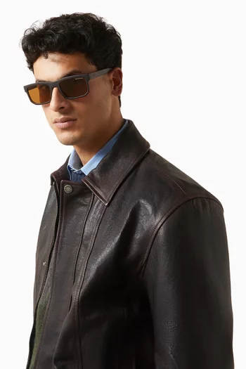 Offset Logo D-frame Sunglasses