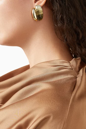 Una Stud Earrings in 14kt Gold Vermeil