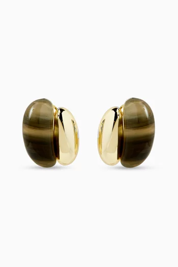 Una Stud Earrings in 14kt Gold Vermeil