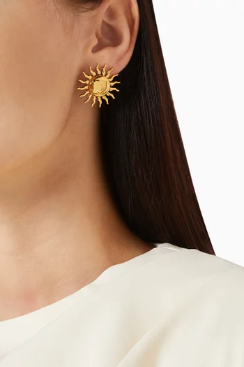 Soleil Stud Earrings in 14kt Gold-plated Brass