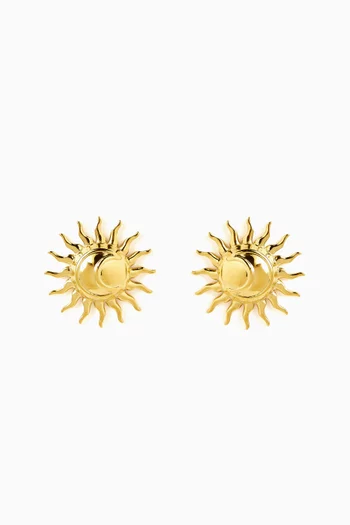 Soleil Stud Earrings in 14kt Gold-plated Brass