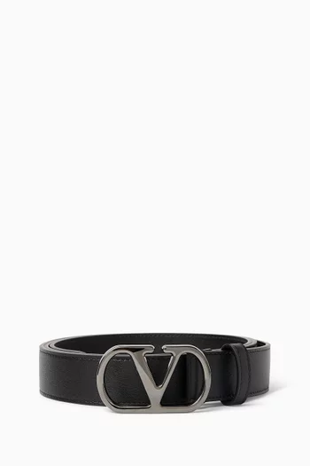 VLogo Signature Belt in Leather