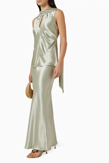 بلوزة شارو بوشاح ستان