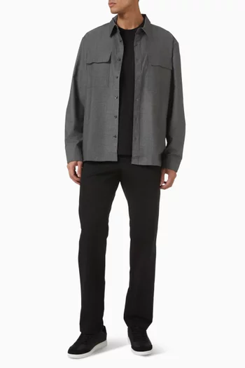 Melange Button-down Easy Shirt