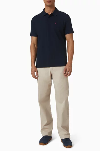 Monogram Polo Shirt in Cotton-piqué