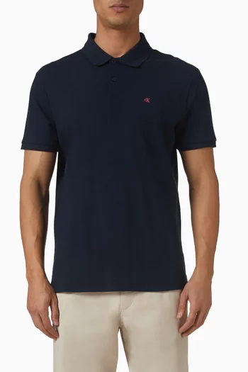 Monogram Polo Shirt in Cotton-piqué