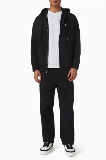 Relaxed Zip Hoodien in Terry