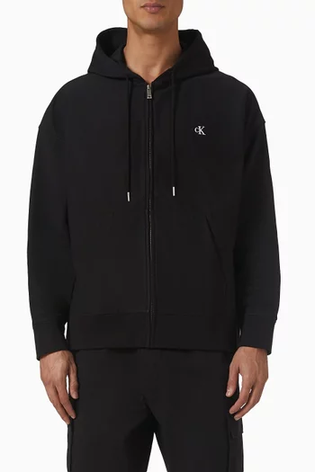 Relaxed Zip Hoodien in Terry