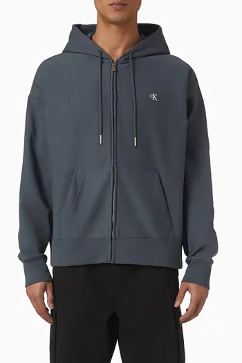 Relaxed Zip Hoodie in Terry