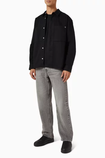 Relaxed Overshirt in Cotton Twill