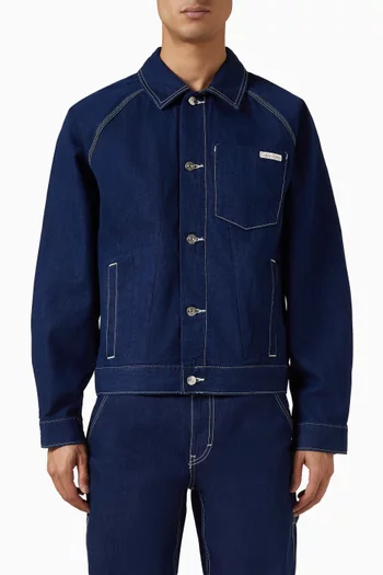 Darted Workwear Jacket in Denim
