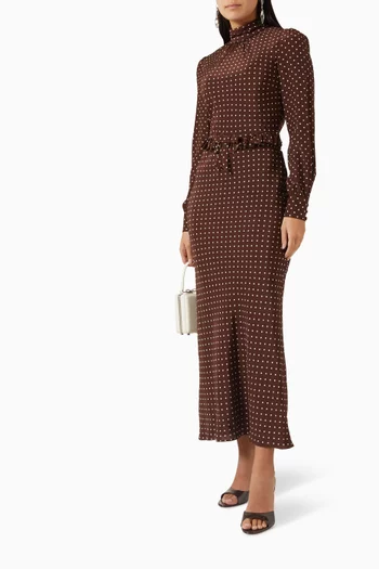 Polka-dot Midi Dress