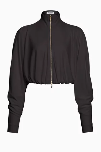 Draped Jacket in Matte Jersey