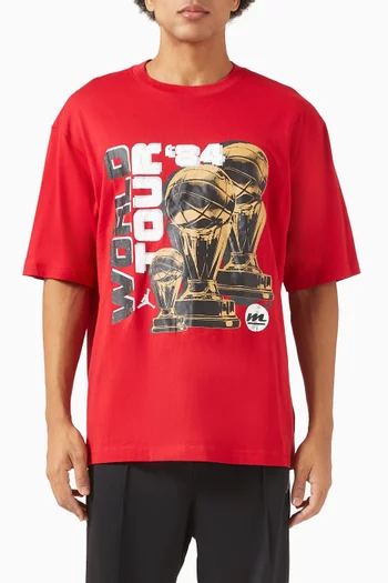 تي شيرت بطبعة قطن