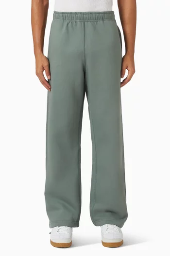 بنطال رياضي مطرز بشعار سولو وحواف مطاطية صوف