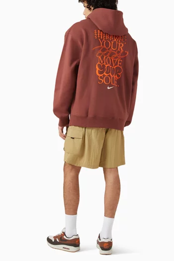 Graphic Solo Swoosh Hoodie in Cotton-fleece