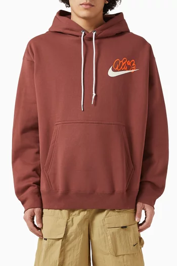 Graphic Solo Swoosh Hoodie in Cotton-fleece