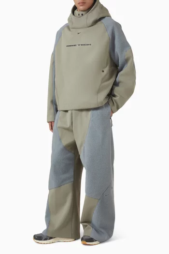 بنطال تيك بوريس بحواف مفتوحة قماش منسوج