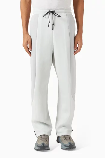 Colour-block Open Hem Pants in Fleece