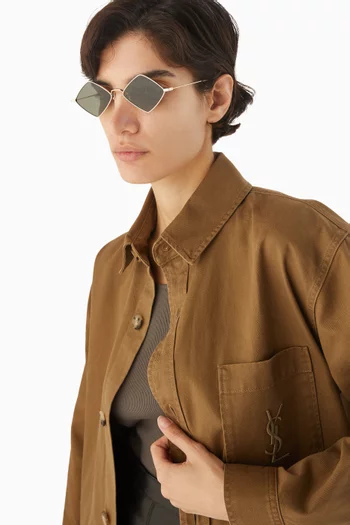 Hexagonal Sunglasses in Metal