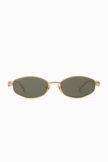 Oval Sunglasses in Metal