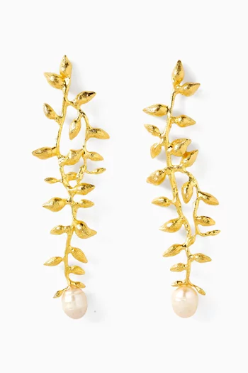 Golden Bloom Earrings in 22kt Gold-plated Brass