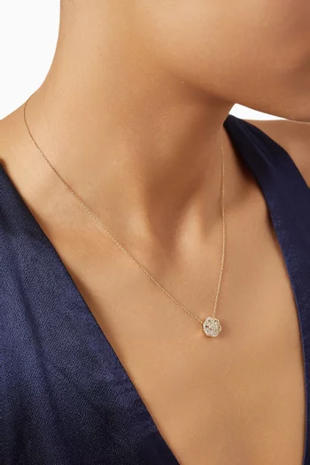 قلادة أنيا بدلاية مرصعة بالماس ذهب أصفر عيار 18