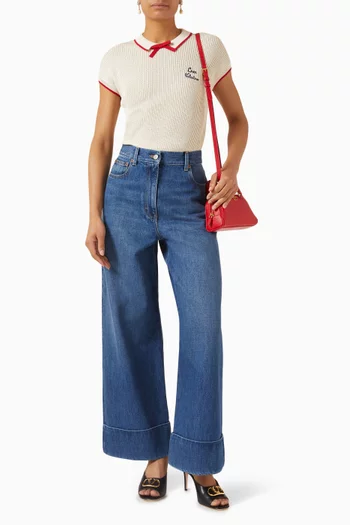 Bow Accent Top in Cotton-blend