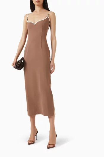 Heart Pebble Dress in Bonded Fabric