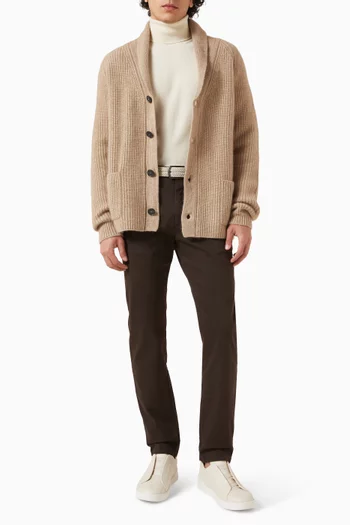 كارديغان بياقة مستديرة كشمير