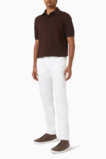 تي شيرت بولو منسوج من القطن