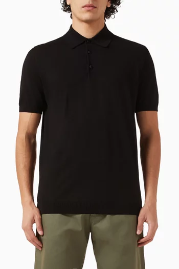 تي شيرت بولو منسوج من القطن