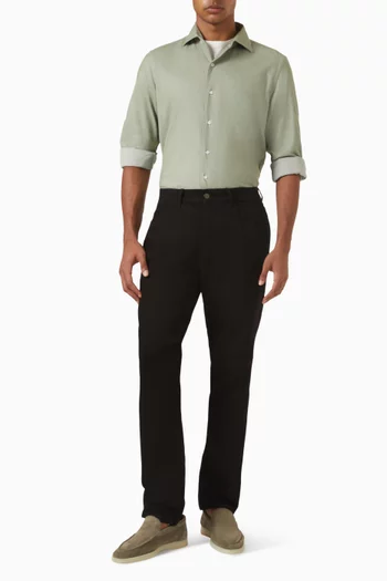 قميص بأزرار قطن ناعم