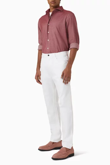 قميص بأزرار قطن ناعم