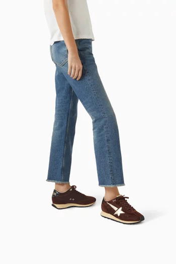 Marathon Sneakers in Satin & Suede