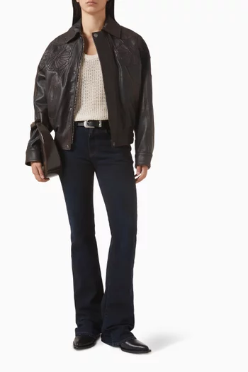 بنطال جينز أوفيليا بقصة واسعة وسلسلة دينم