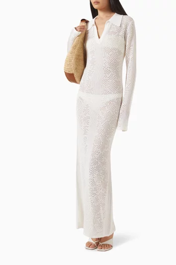 Snakeskin Crochet Dress in Cotton