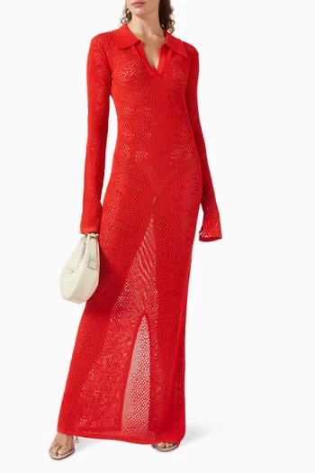 Snakeskin Crochet Dress in Cotton