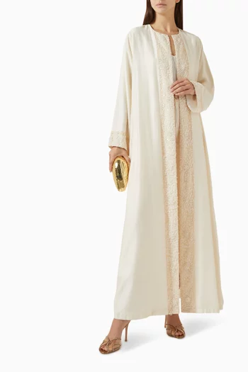Feather Abaya in Cotton