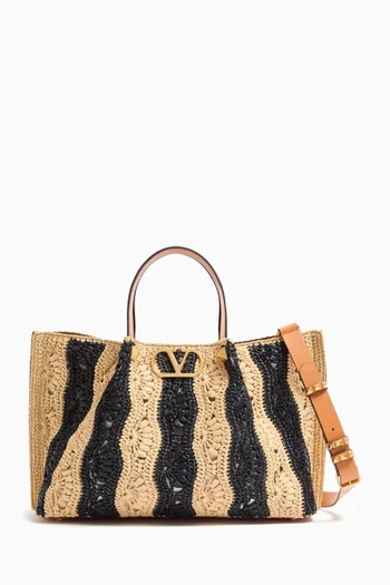 حقيبة يد متوسطة خوص