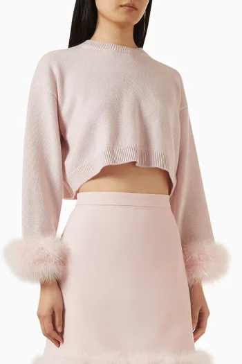 سترة بحواف بريش كشمير