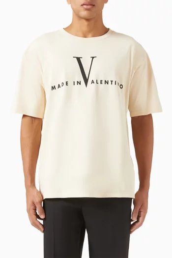 Made in Valentino Print T-shirt in Cotton