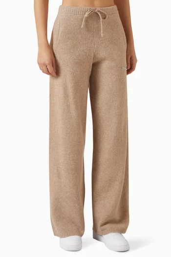 Wide-leg Sweatpants in Cloud Knit