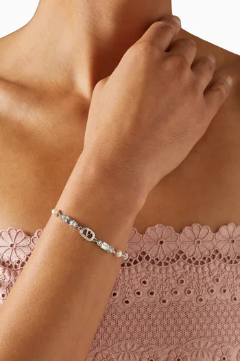 Ovalette Bracelet in Pearl & Swarovski® Bracelet in Silver-tone Metal