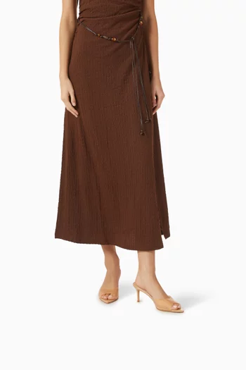 حذاء مفتوح من الخلف سيزي بكعب 70 مم جلد لامع وكلوريد متعدد الفينيل