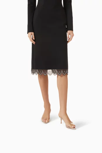 حذاء مفتوح من الخلف سيزي بكعب 70 مم جلد لامع وكلوريد متعدد الفينيل