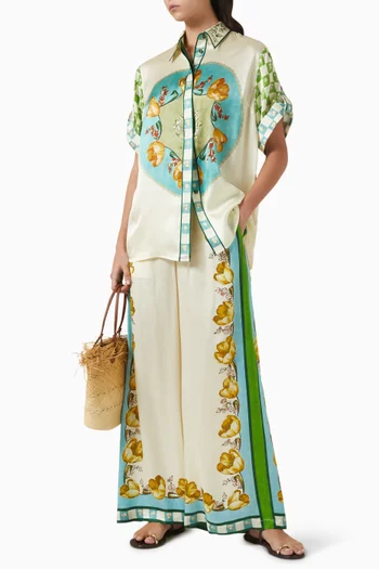 Tina Printed Shirt in Silk