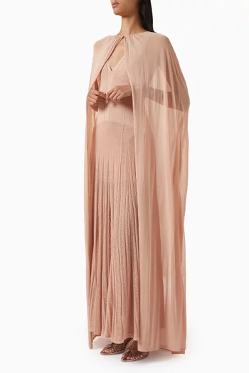 Rare Rose Cape Dress in Viscose Blend