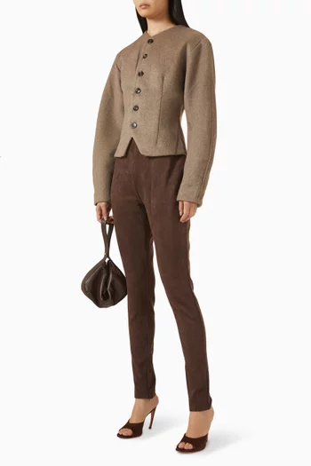 Aya Cinched Jacket in Wool Blend