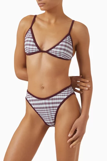 Perfect Fit Plaid Reversible Bikini Top